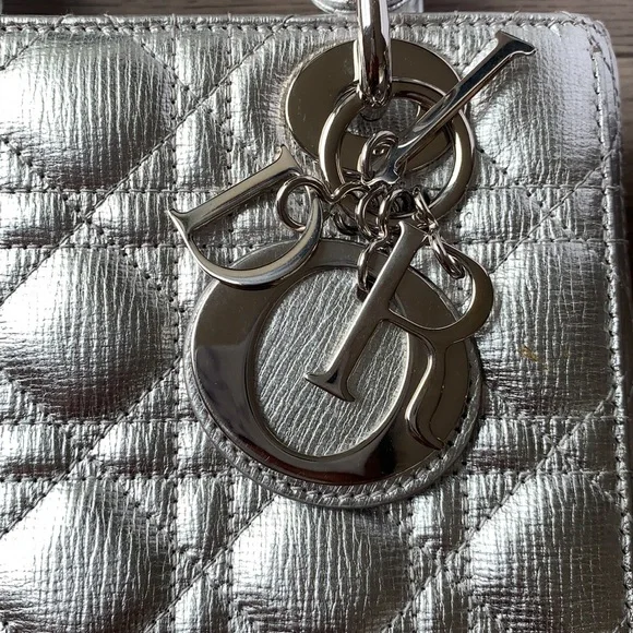 Small Lady DIOR bag silver full set - Picture 2 of 13